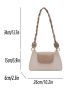 Letter Graphic Flap Hobo Bag