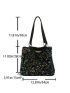 Sequin Decor Shoulder Tote Bag