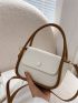 Mini Contrast Binding Flap Square Bag