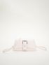 Minimalist Buckle Decor Flap Square Bag