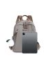 Letter Graphic Classic Backpack With Bag Charm