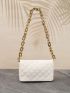 Quilted Flap Chain Square Bag