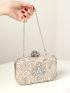 Mini Rhinestone Decor Box Bag