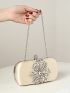 Mini Rhinestone Decor Chain Box Bag