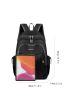 Letter Patch Pocket Front Backpack