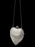 Mini Rhinestone Decor Heart Design Novelty Bag