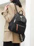 Minimalist Zipper Fashion Backpack