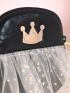 Mini Circle Bag Crown Decor