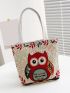 Cartoon Owl Graphic Shoulder Bag