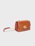 Crocodile Embossed Flap Square Bag