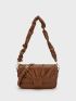 Minimalist Ruched Design Shoulder Bag