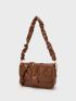 Minimalist Ruched Design Shoulder Bag