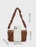 Minimalist Ruched Design Shoulder Bag