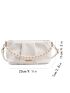 Faux Pearl Decor Ruched Bag