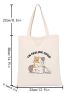 Cartoon Graphic Shopper Bag