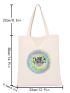 Tie Dye Letter Graphic Shopper Bag