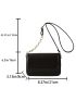 Letter Embossed Flap Square Bag