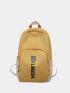 Letter Graphic Pocket Front Backpack