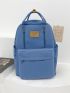 Letter Patch Pocket Front Backpack