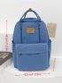 Letter Patch Pocket Front Backpack