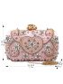 Mini Rhinestone & Faux Pearl Decor Chain Box Bag