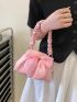 Bow Decor Ruched Bag