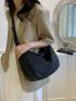 Minimalist Hobo Bag Medium Black Unisex