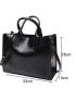 Ladies PU Retro Handbag Casual Large Messenger Bag