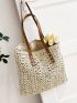 Hollow Out Straw Bag