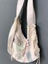 Tie Dye Drawstring Design Shoulder Bag