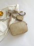 Minimalist Straw Bag With Coin Purse