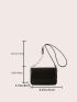 Letter Graphic Flap Square Bag