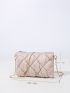 Mini Quilted Pattern Chain Square Bag