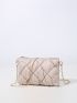 Mini Quilted Pattern Chain Square Bag