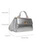 Mini Square Bag Crocodile Embossed Double Handle With Coin Purse Funky Style