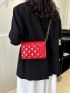 Quilted Flap Square Bag