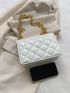 Quilted Pattern Crossbody Flap Chain Square Bag