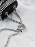 Trending Mini Rhinestone Decor Chain Bucket Bag