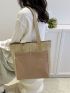 Two Tone Straw Bag