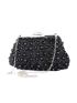 Rhinestone & Flower Decor Chain Square Bag