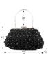 Rhinestone & Flower Decor Chain Square Bag