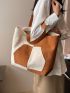 Two Tone Shopper Bag