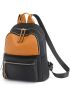 Two Tone Zip Front Classic Backpack