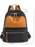 Two Tone Zip Front Classic Backpack