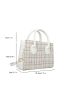 Plaid Pattern Double Handle Square Bag