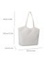 Small Tote Bag Textured Pattern Solid Color