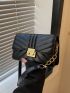 Quilted Pattern Chain Square Bag