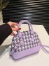 Houndstooth Pattern Dome Bag