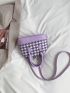 Houndstooth Pattern Dome Bag