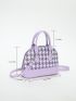 Houndstooth Pattern Dome Bag